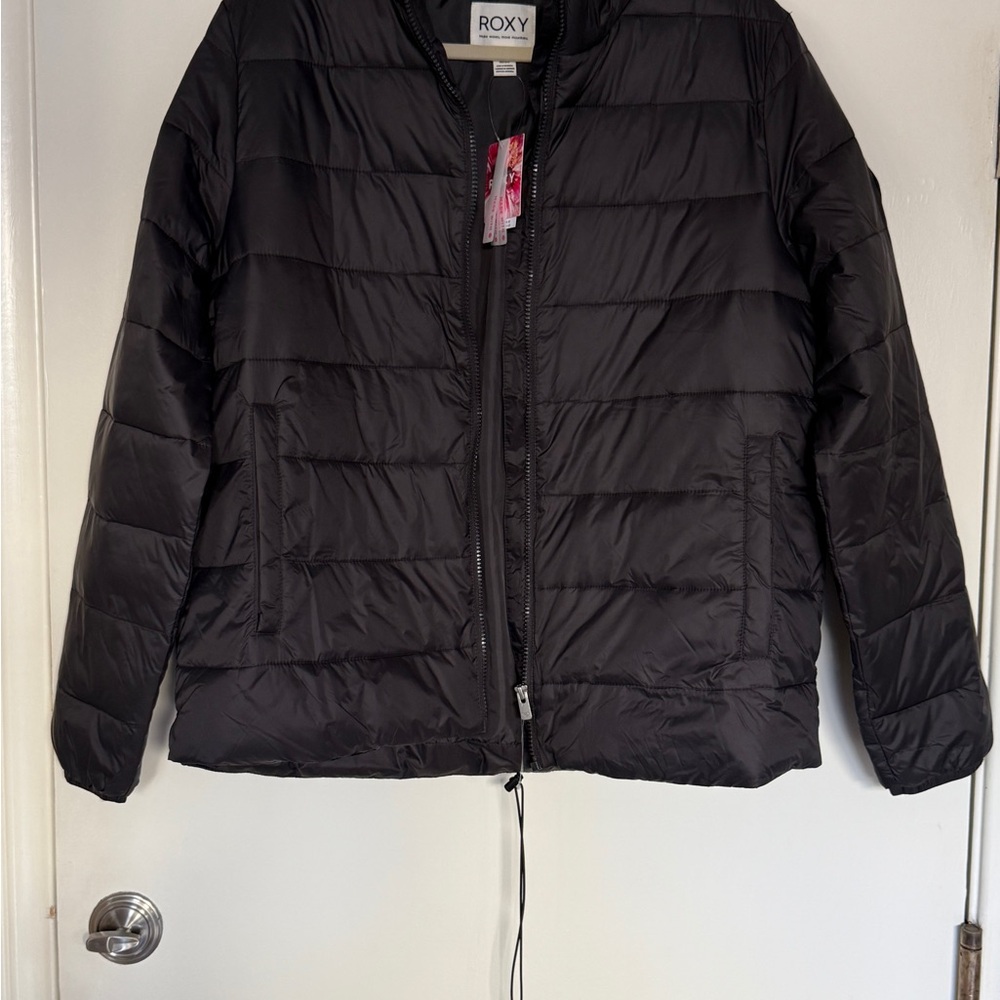 NWT - Roxy Charcoal Quilted Jacket